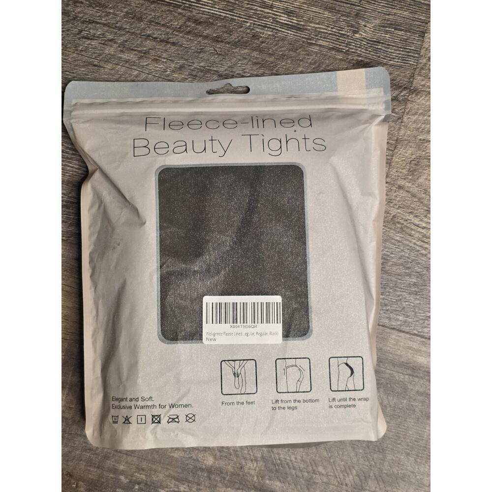 Fleece Lined Tights Women Black Warm Sheer Fleece - Picture 2 of 2
